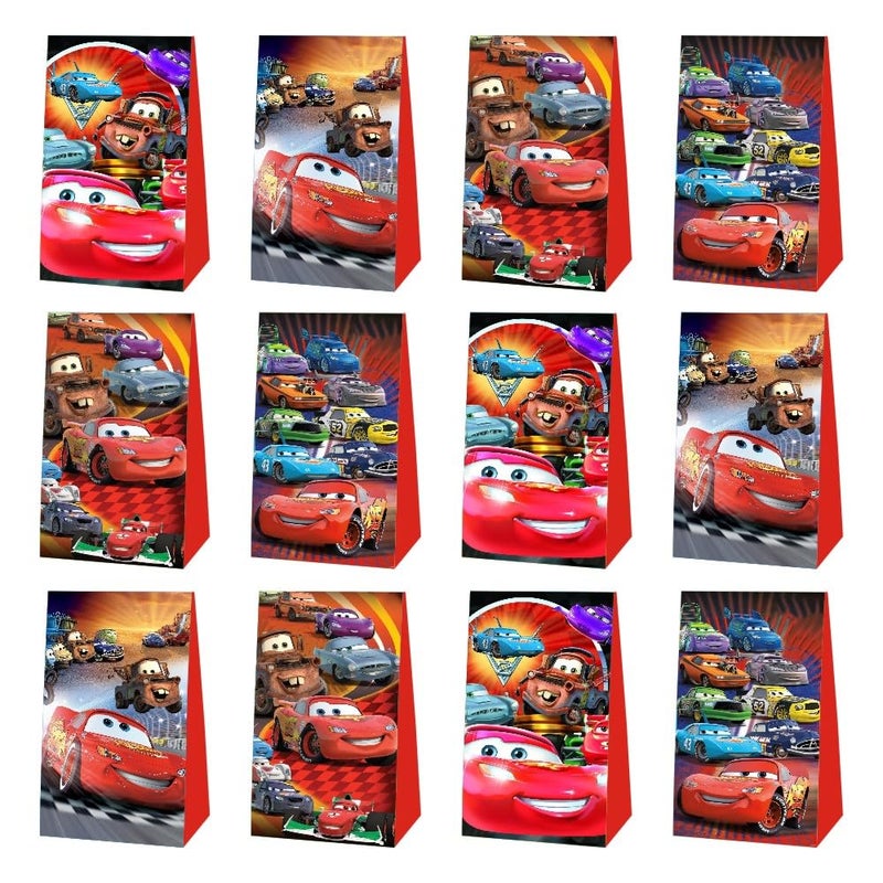 ARHAVI 12Pcs Cars Party Gift Bags Goodie Bags for Kids Birthday Decorations Party Supplies - Image 3