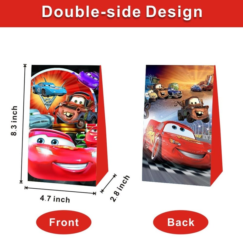 ARHAVI 12Pcs Cars Party Gift Bags Goodie Bags for Kids Birthday Decorations Party Supplies - Image 2