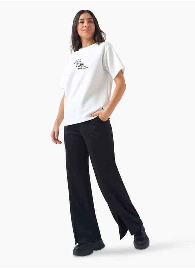 اس بي كاركترز Mickey Mouse and Friends Print T-shirt with Short Sleeves