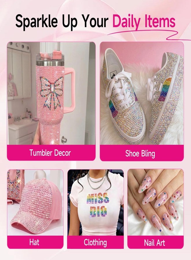 Homsoil 4mm Resin Rhinestones 40000Pcs, Bedazzling Kit with B7000 Glue, Tweezers & Pickup Pen, 40 Colors for Nail Art, DIY Crafts, Clothes, Shoes, Art Painting & Decorations (40 Colors 4mm + 3 Glue) - Image 3