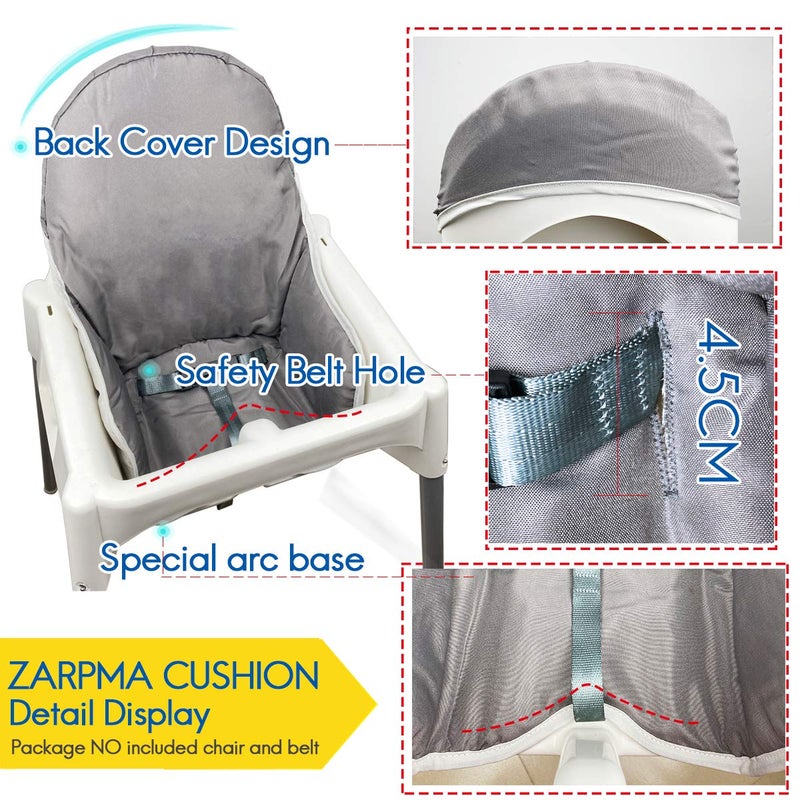 ZARPMA Seat Covers Cushion for IKEA Antilop Highchair, Washable Foldable Baby Highchair Cover IKEA Child Chair Cushion - Image 2