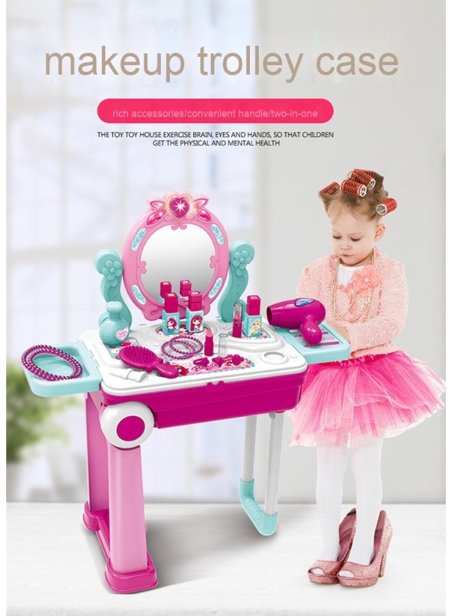 Portable Pretend Glamorous Vanity Make Up Beauty Play Set With Light And Sound cm  - Image 3