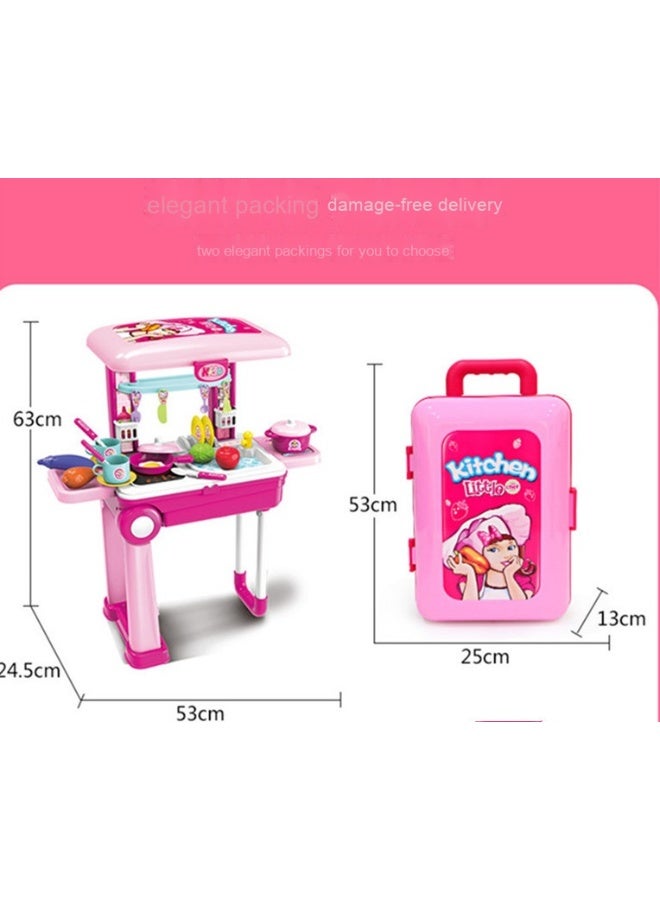 Portable Pretend Glamorous Vanity Make Up Beauty Play Set With Light And Sound cm  - Image 4