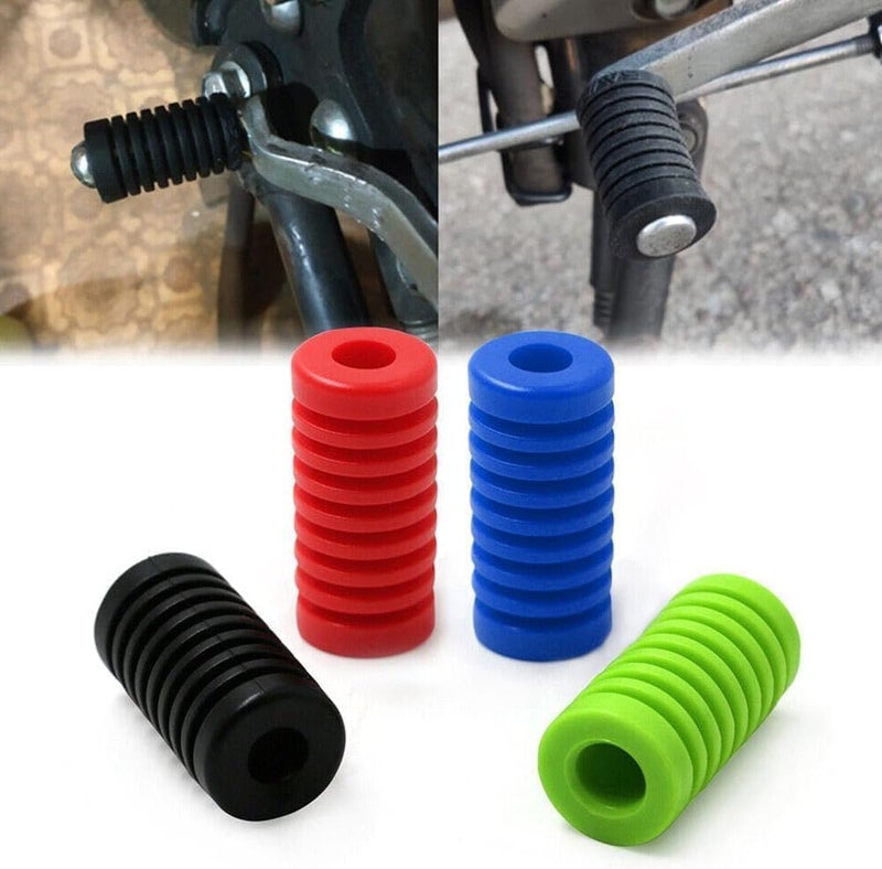 Junfamilee 2Pcs Black Motorcycle Gear Shift Shifter Lever Pedal Rubber Cover Motorbike Shift Pad Shoe Boot Cover Protective Gear Motorcycle Shifter Shoe Protector for Shifter Cover Automotive Body Parts Footwear - Image 2
