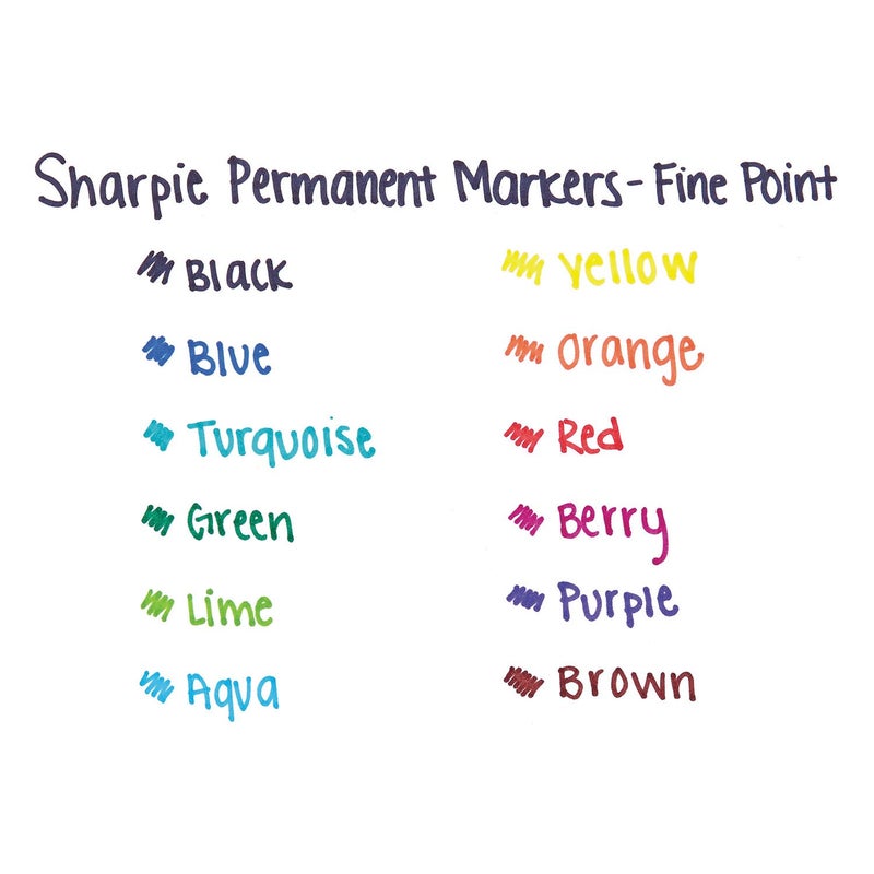 Sharpie 30002 Fine Point Permanent Marker Red Dozen - Image 4