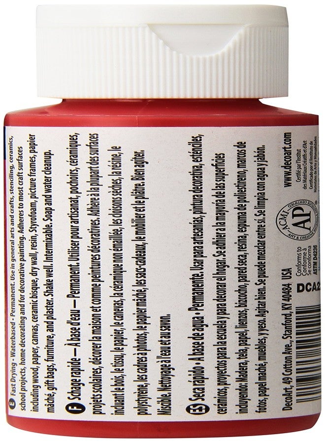 DecoArt Crafter's Acrylic Paint, 2-Ounce, Bright Red - Image 2