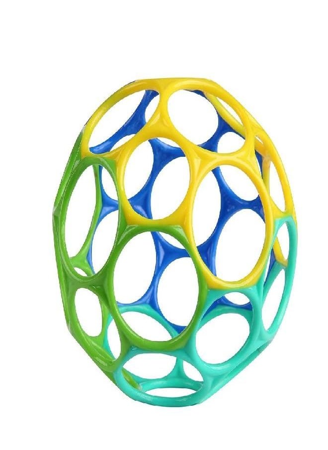 Bright Starts - Bright Starts Oball Classic Easy-Grasp Toy - Blue/Green, Ages Newborn + - Image 1