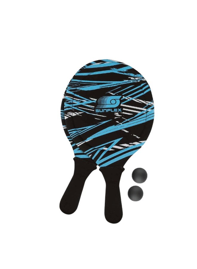 صنفليكس مجموعة بيتش بول أكشن برو من صن فليكس  مضارب من النيوبرين مع كرات للعب الشاطئي والمائي والخارجي - Image 1