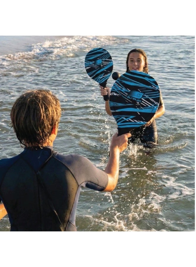 صنفليكس مجموعة بيتش بول أكشن برو من صن فليكس  مضارب من النيوبرين مع كرات للعب الشاطئي والمائي والخارجي - Image 2