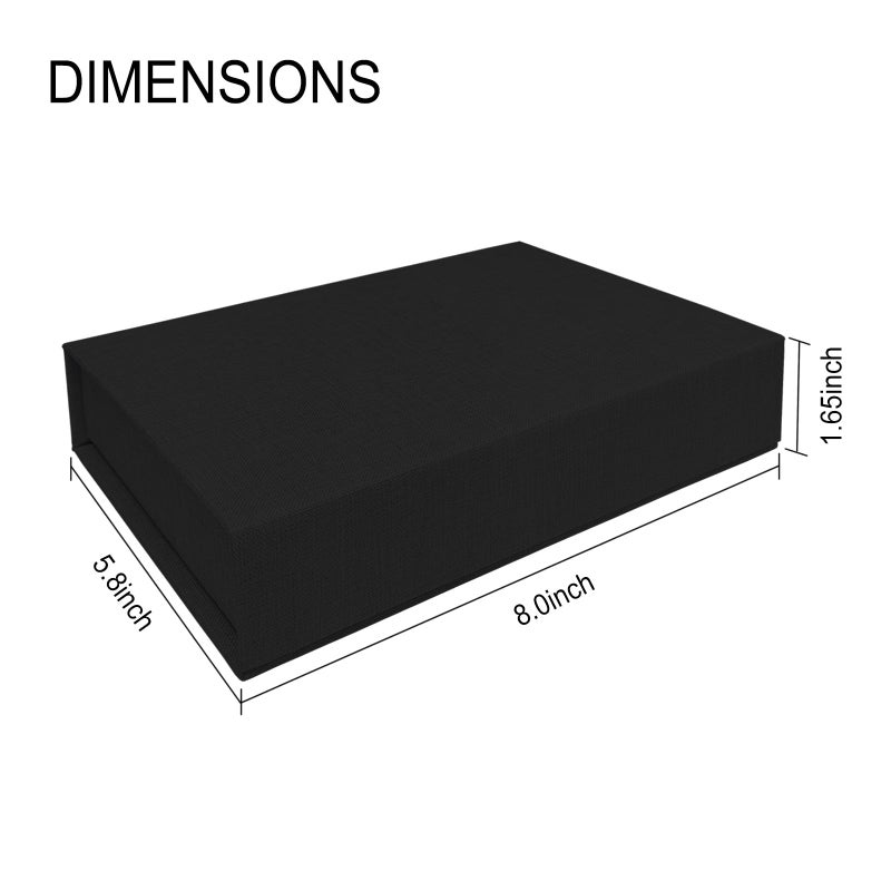 Sprsthai 5x7 Archival Photo Storage Box with Lid â€“ Stackable Memory Keepsake Organizer for Photos, Certificates, Jewelry & Scrapbooking Supplies Black - Image 3
