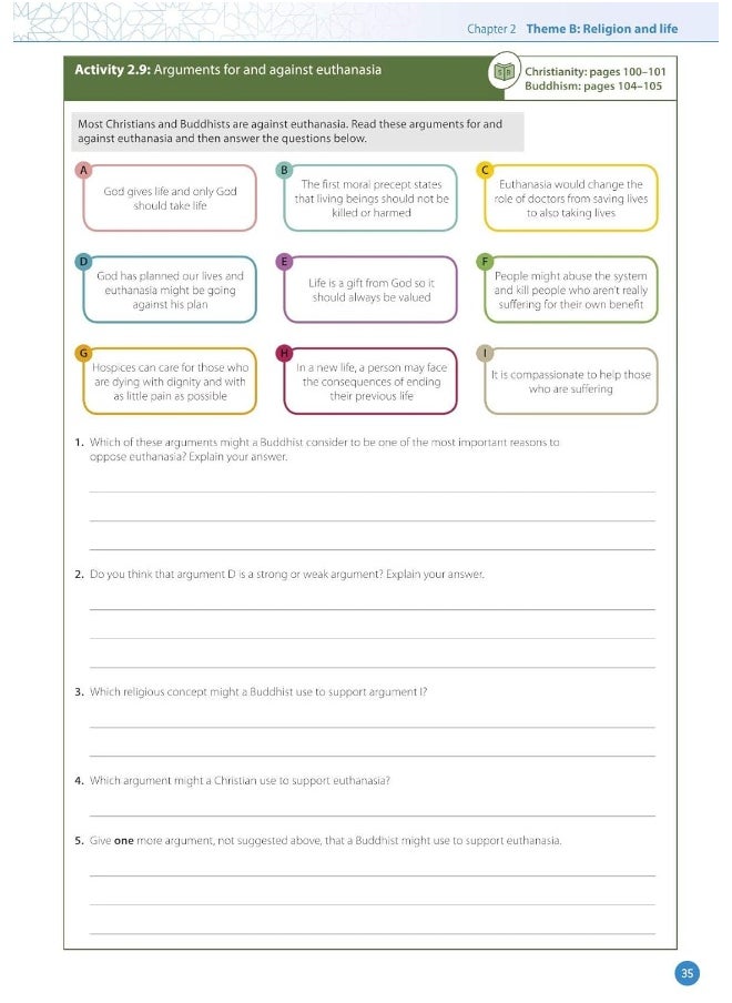 AQA GCSE Religious Studies A (9-1) Workbook: Themes through Christianity and Buddhism for Paper 2  - Image 3