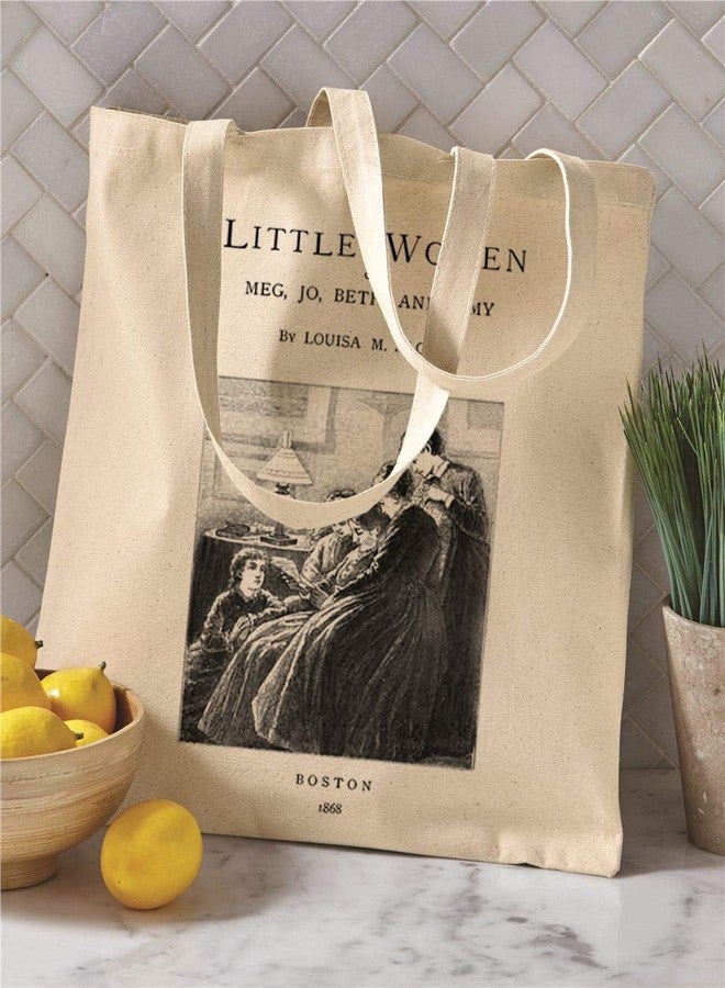 Universal Zone Little Women by Louisa M. Alcott tote bag. Handbag with Little Women book design. Book Bag. Library bag. Market bag - Image 2