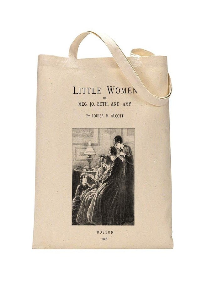 Universal Zone Little Women by Louisa M. Alcott tote bag. Handbag with Little Women book design. Book Bag. Library bag. Market bag - Image 1