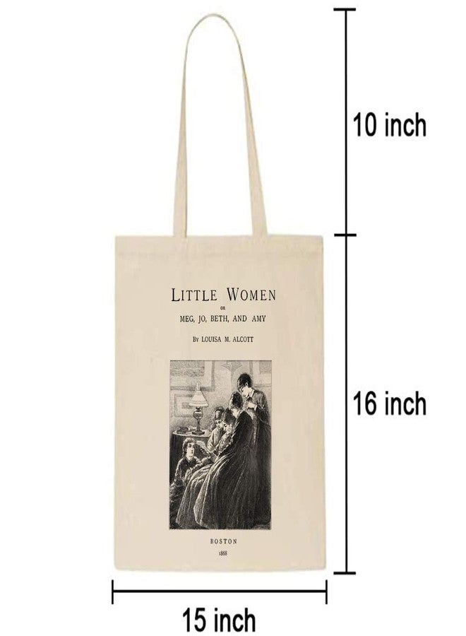 Universal Zone Little Women by Louisa M. Alcott tote bag. Handbag with Little Women book design. Book Bag. Library bag. Market bag - Image 4