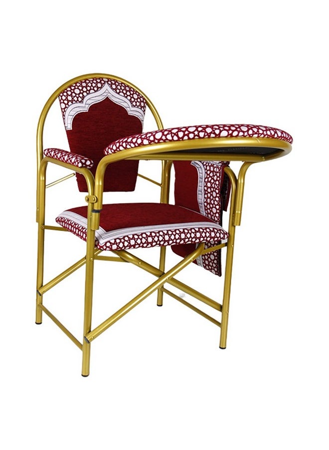 ميكاسا كرسي للصلاة قابل للطي متين وعالي الجودة أحمر وذهبي 93 x 50 x 47 سم HM-C015 RED 