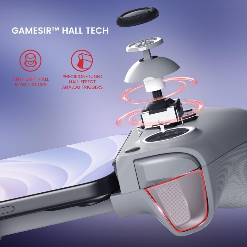 GameSir G8 Galileo Compatible with iPhone 15 Series & Android Smartphones, Hall Effect, Drift Prevention, Mobile Controller, Type-C Port Wired Connection, Hall Effect Sensor Trigger & Stick, - Image 2