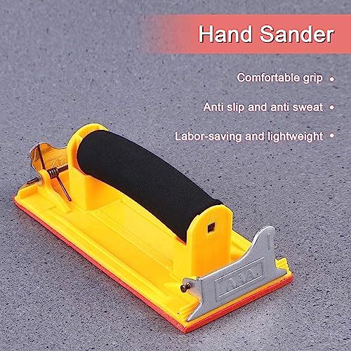 Hubaow Hand Sander, Sandpaper Holder with Sponge Handle, 7 x 3.5 inch Manual Hand Sanding Block for Drywall Wood Metal Furniture Polishing, 2 Pack - Image 4