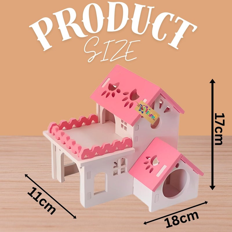 Western Era Foam Hamster Finland Villa for Cage | Double Story Hideout with Balcony | Cozy Foam Pet Shelter for Gerbils, Mice & Small Pets | Durable, Easy to Assemble | Cute Playhouse & Sleeping Hut - Image 3