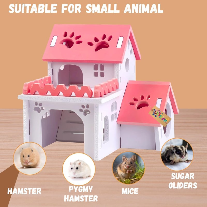 Western Era Foam Hamster Finland Villa for Cage | Double Story Hideout with Balcony | Cozy Foam Pet Shelter for Gerbils, Mice & Small Pets | Durable, Easy to Assemble | Cute Playhouse & Sleeping Hut - Image 5