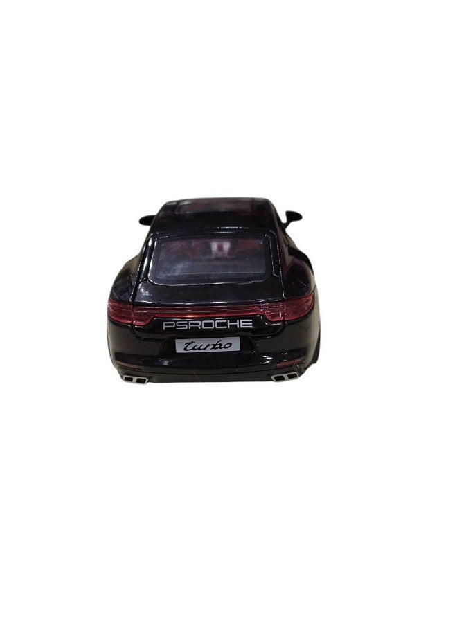1:24 Porsche Palamella Diecast Metal Car Model Sound and Lights - Openable Doors & Hood & Trunk, Gift for Kids & Adults (Black) - Image 4