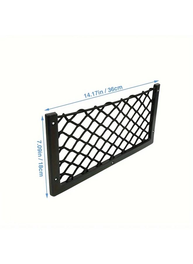 2pcs Car Mesh Storage Bag Holder With Frame Organizer - Image 2