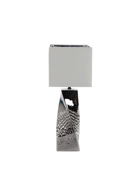Easy and Convenient Ceramic 60W E27 Table Lamp Silver 61 x 24 x 24 cm
