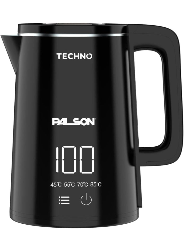 بالسون Electric Digital Kettle 1.8L, Smart touch with 4 temperature settings, Stainless steel inner body, Black - 40042 - Image 1