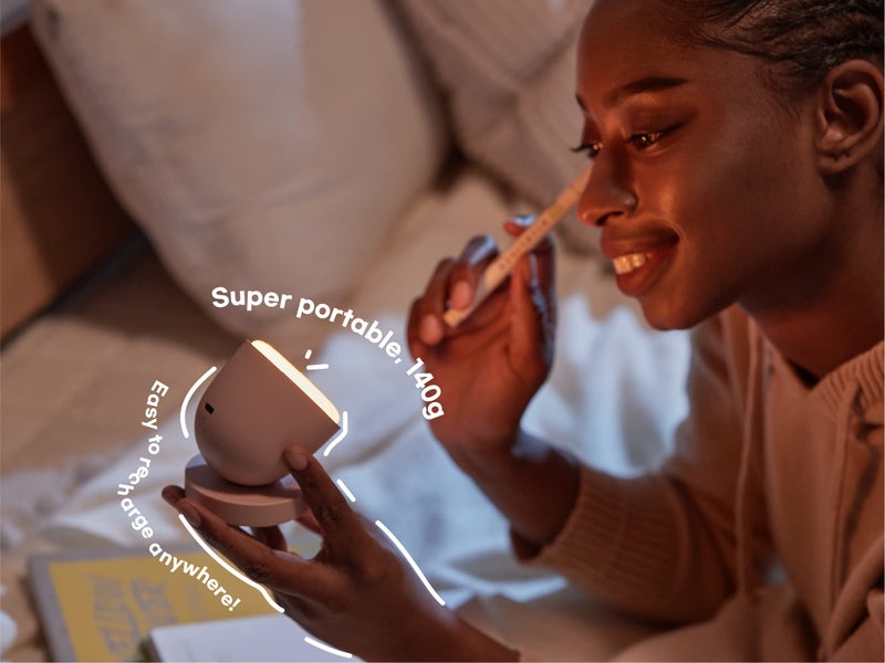 Olly Light Therapy Lamp - UV-Free LED with 140g Compact Size for deep Sleep, Rechargeable, 2step Brightness Mode, 25minutes Automatic Timer - Daily Sunlight to Sleep Well - Image 3