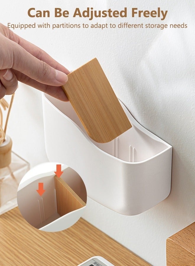 Wall Mount Remote Control Holder, Phone Charging Storage Box with Slot, TV Remote Organizer Storage Rack for Office, Home, Bedroom - Image 5