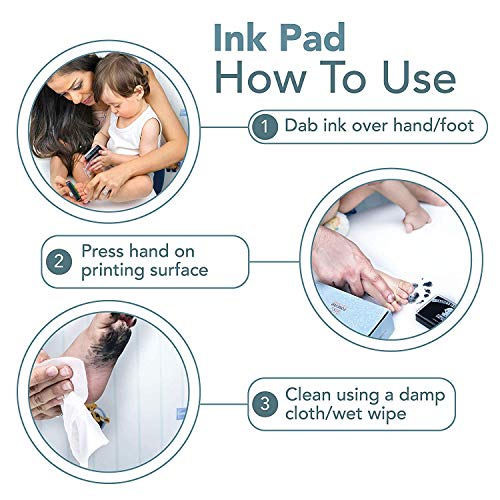 Mold Your Memories Baby Ink Pad multiple use. Baby impression handprint and footprint kit. Baby skin safe baby imprint kit for Newborn Gifting, Baby records, Baby first memory. - Image 3