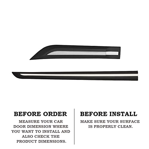 AUTOXYGEN Side Door Beading/Side Cladding/Door Protector Black with chrome strip Accessories For Altroz - Image 4