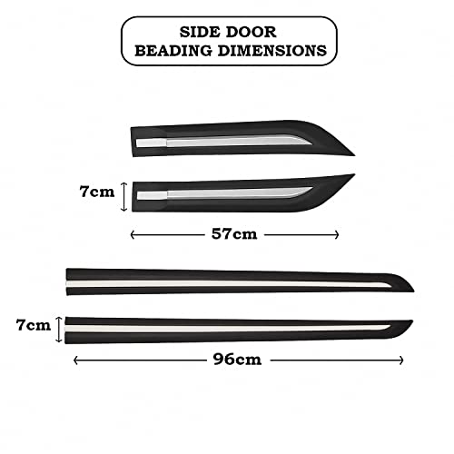 AUTOXYGEN Side Door Beading/Side Cladding/Door Protector Black with chrome strip Accessories For Altroz - Image 3