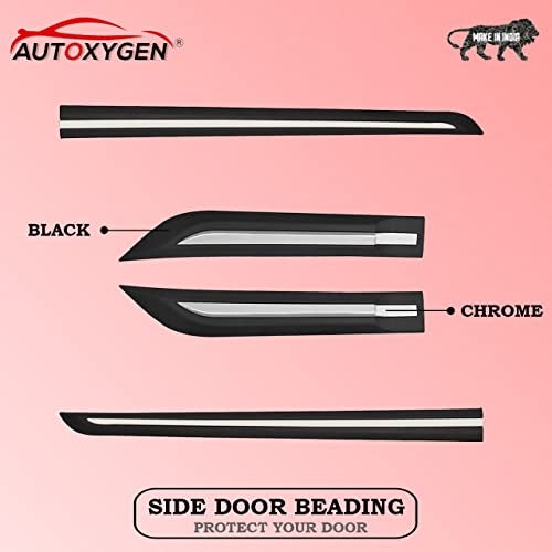 AUTOXYGEN Side Door Beading/Side Cladding/Door Protector Black with chrome strip Accessories For Altroz - Image 2