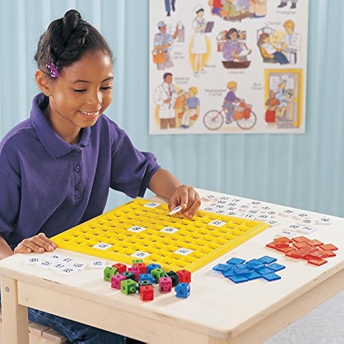 HUNDRED NUMBER BOARD, PLASTIC - EDUCATIONAL NUMBER BOARD - AGES 5 - 9 - 1+ - Image 3