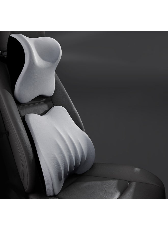 Icaroom Car Headrest And Lumbar Support, In-car Lumbar Support, Car Headrest Neck Pillow And Waist Support Cushion - Image 1