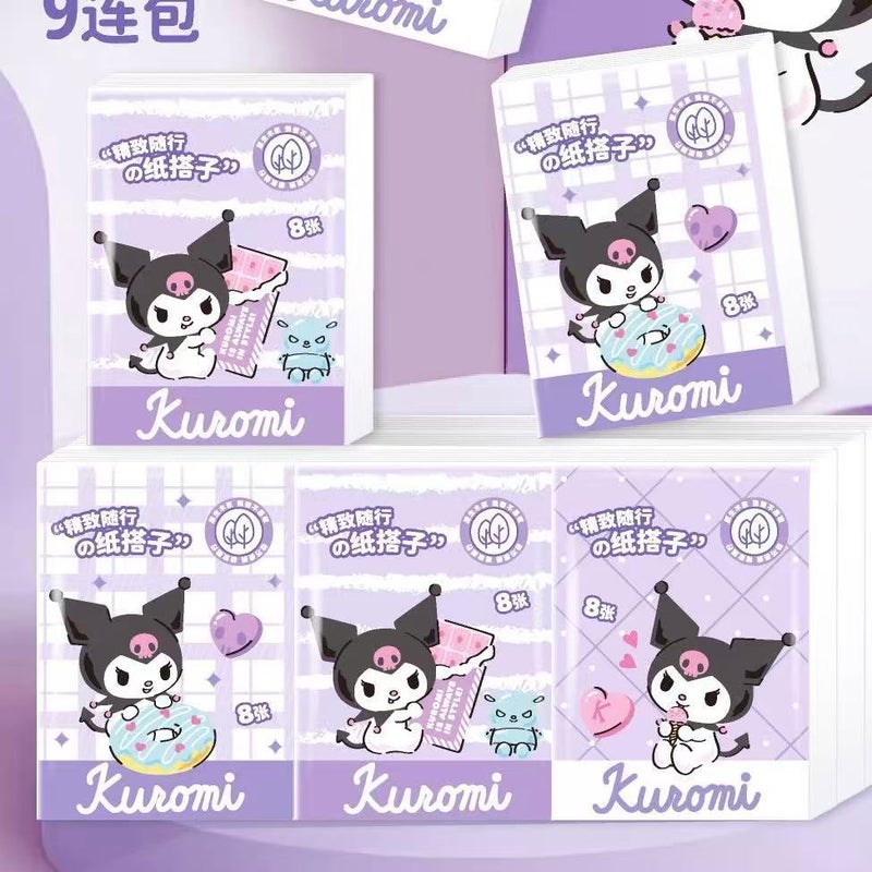 Printed Handkerchief Paper Kt Cat Parchia Dog Printed Paper Towel Portable Small Package Facial Tissue Toilet Paper Color Napkin - Image 1