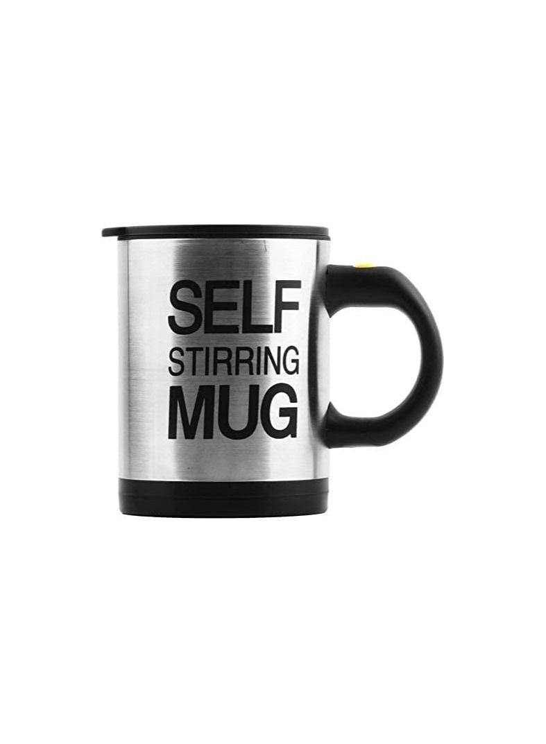 Automatic Electric Self Stirring Mug Coffee Mixing Drinking Cup- Silver 350ml - Image 2