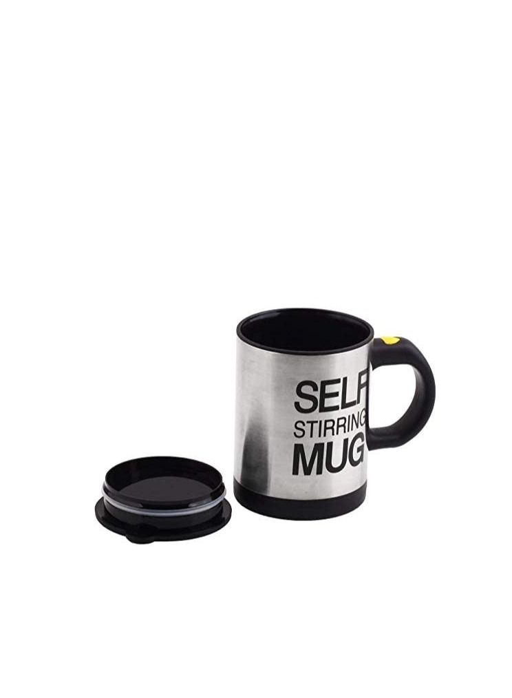 Automatic Electric Self Stirring Mug Coffee Mixing Drinking Cup- Silver 350ml - Image 3