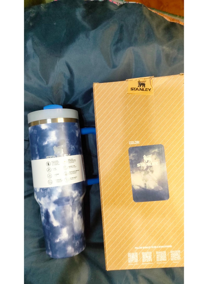 Stanley Quencher H2.0 Stainless Steel 1200ml ( blue marble) - Image 5
