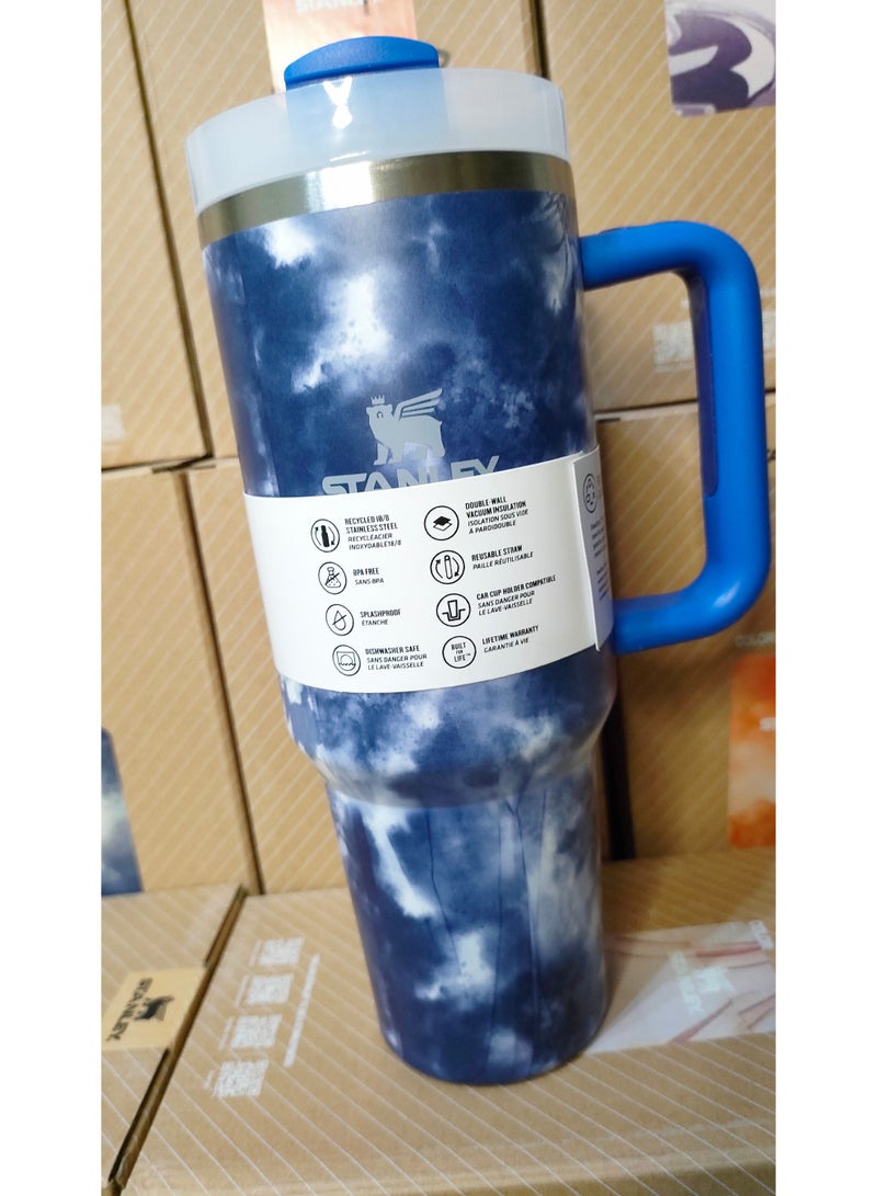 Stanley Quencher H2.0 Stainless Steel 1200ml ( blue marble) - Image 1