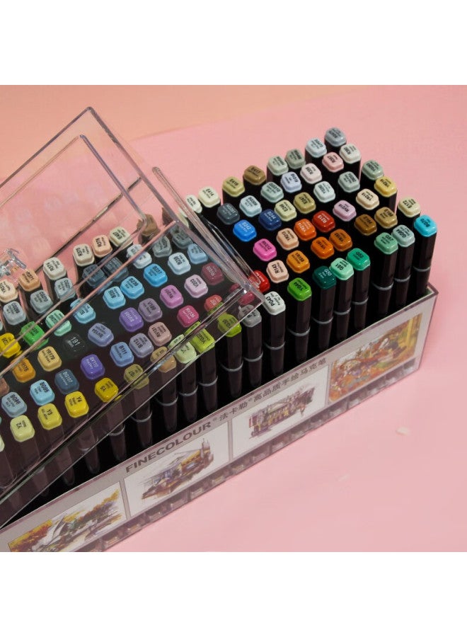 Finecolour Markers, Soft Tip, Anime Standard, Hand-Drawn Design, 120 Colors, For Art Exams And College Entrance Exams, Third Generation, 120 Colors, Transparent Pen Case, Art Sketching - Image 4