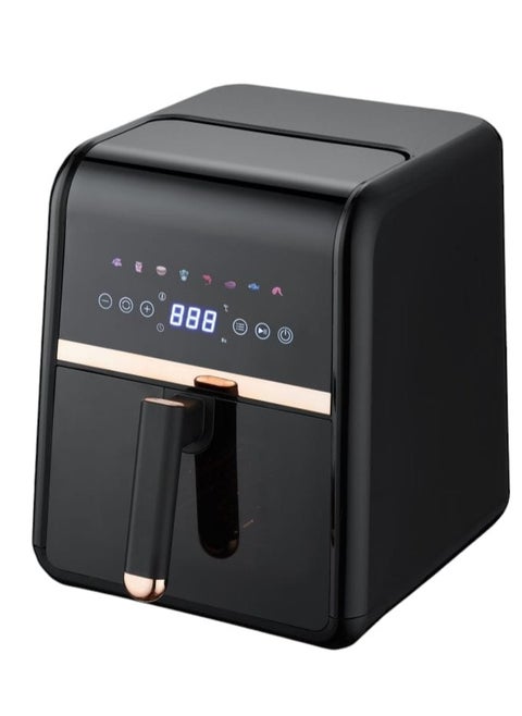 Air Fryer with 5.2L Capacity, 1500W Power, Digital Temperature Control, 8 Preset Cooking Programs, Non-Stick Inner Basket with Viewing Window – Stainless Steel