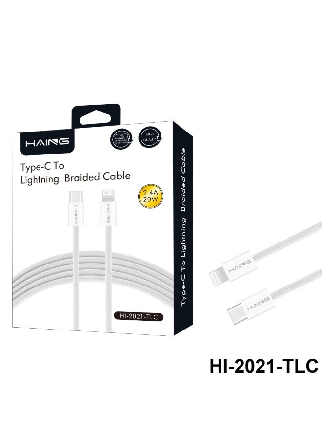 Haing TYPE C TO IPHONE METAL LIGHTING 1.2MTR CABLE HI-2021-TLC