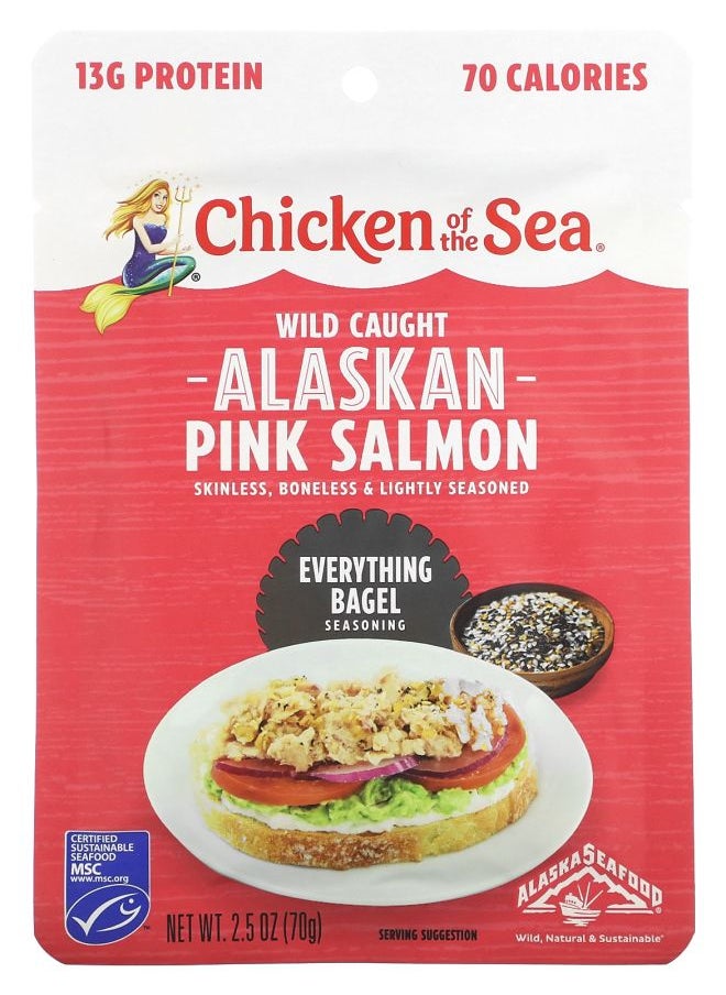 Chicken Of The Sea Wild Caught Alaskan Pink Salmon Everything Bagel Seasoning 2.5 oz (70 g) 