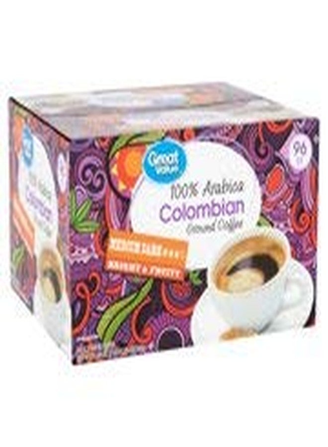 Great Value 100% Arabica Colombian Coffee Pods, Medium-Dark Roast, 96 Count- 0.33 each (Pack of 1) - Image 1