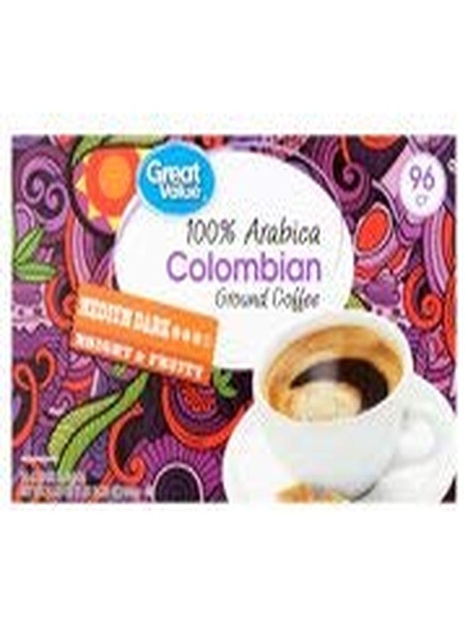 Great Value 100% Arabica Colombian Coffee Pods, Medium-Dark Roast, 96 Count- 0.33 each (Pack of 1) - Image 2