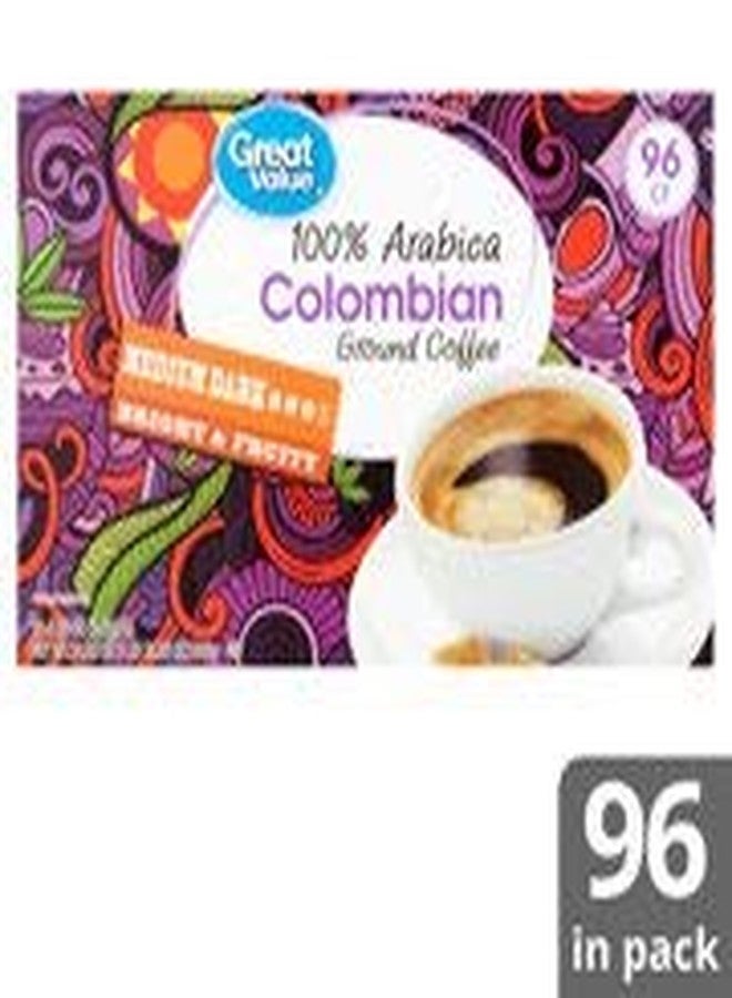 Great Value 100% Arabica Colombian Coffee Pods, Medium-Dark Roast, 96 Count- 0.33 each (Pack of 1) - Image 4
