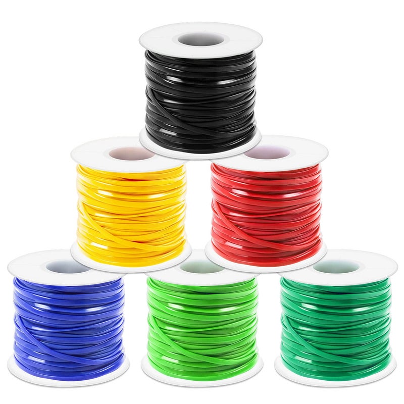 Lanyard String Kit Cridoz 6Pack Plastic Lacing Cord Gimp String Lanyard Weaving Kit for Boondoggle Bracelets Keychains Crafts