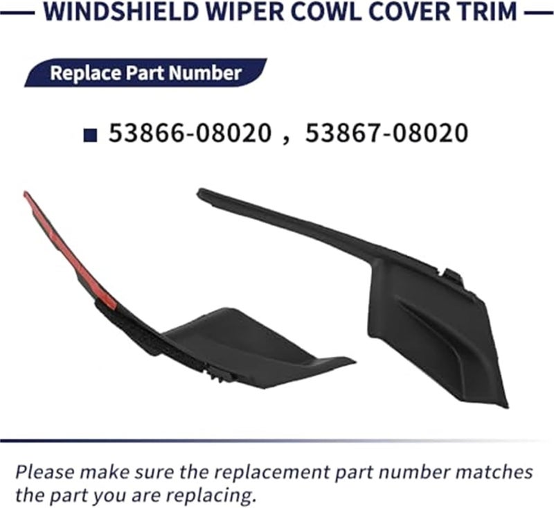 QASULER Windshield Wiper Cowl Cover Trim - Image 3