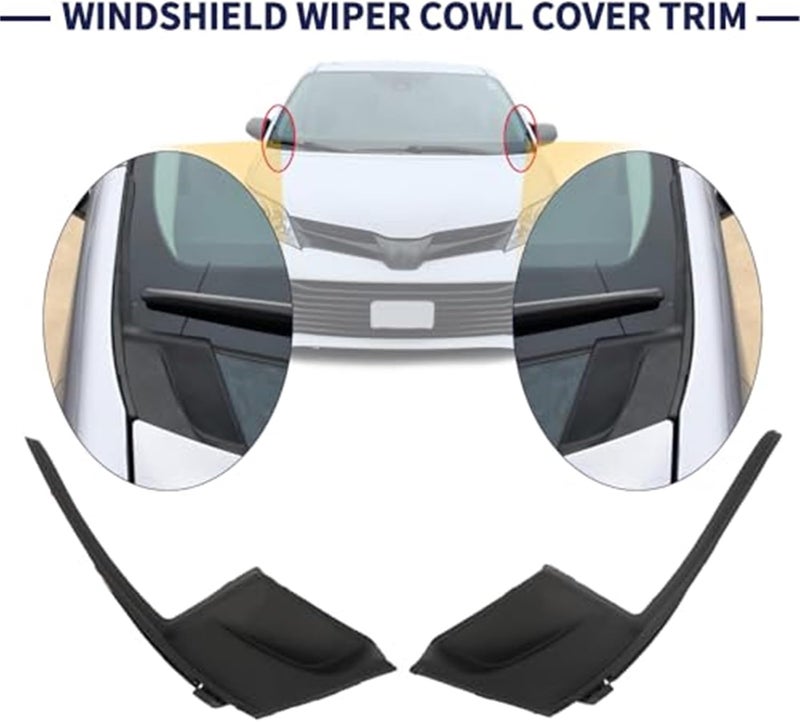 QASULER Windshield Wiper Cowl Cover Trim - Image 4
